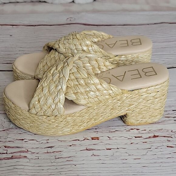 MATISSE Walk the Pier Natural Jute Sandal Size 7 - Picture 3 of 8